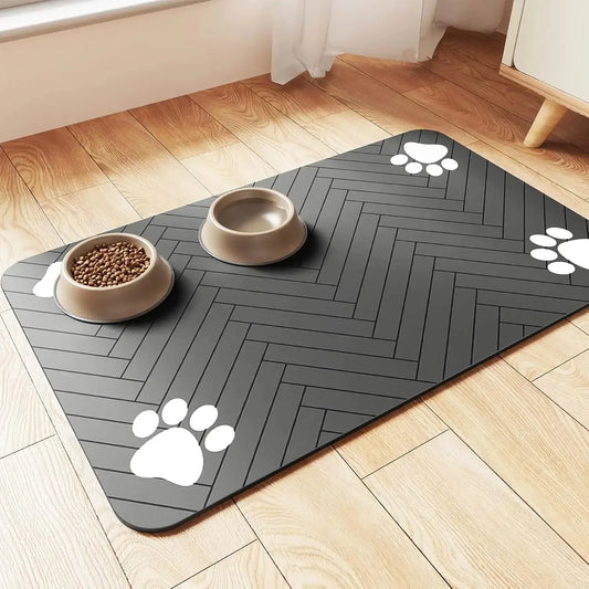Absorbent Pet Feeding Mat for Dogs and Cats