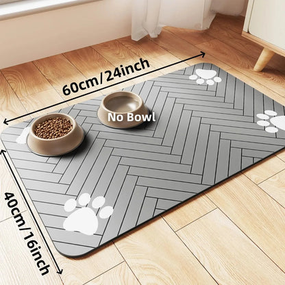 Absorbent Pet Feeding Mat for Dogs and Cats