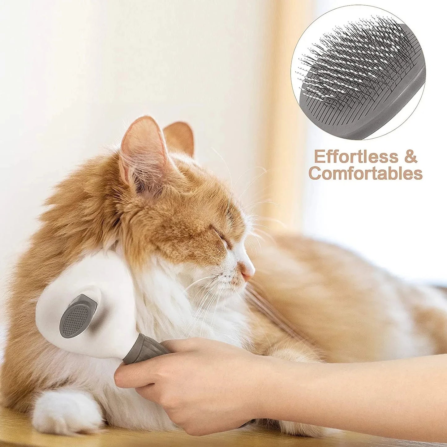 Self-Cleaning Pet Grooming Brush for Dogs and Cats