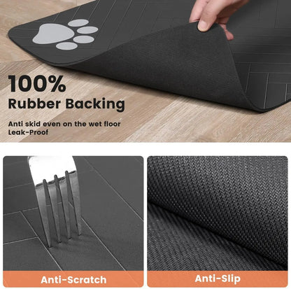 Absorbent Pet Feeding Mat for Dogs and Cats