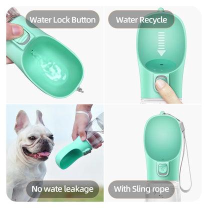 Portable Leakproof Dog Water Bottle for Walks and Travel
