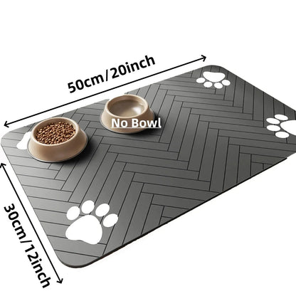 Absorbent Pet Feeding Mat for Dogs and Cats