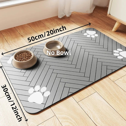 Absorbent Pet Feeding Mat for Dogs and Cats