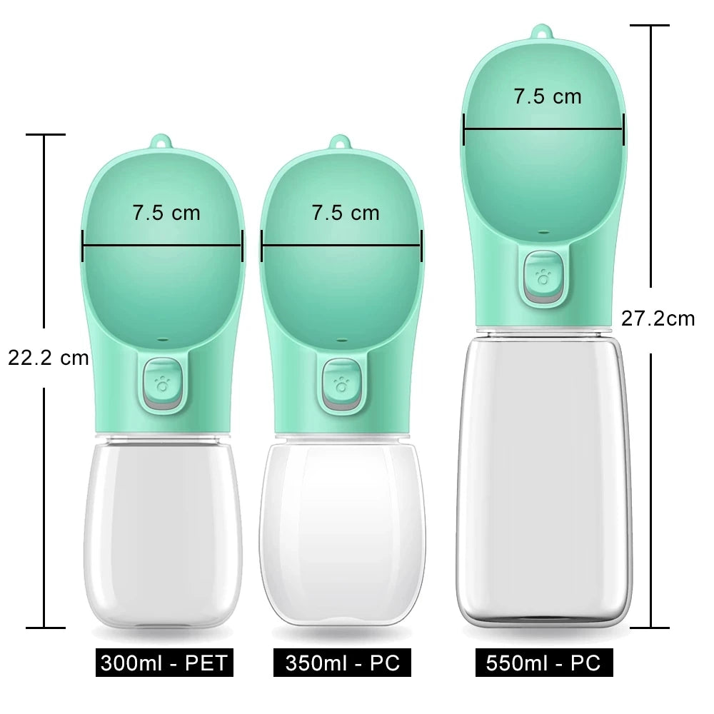 Portable Leakproof Dog Water Bottle for Walks and Travel